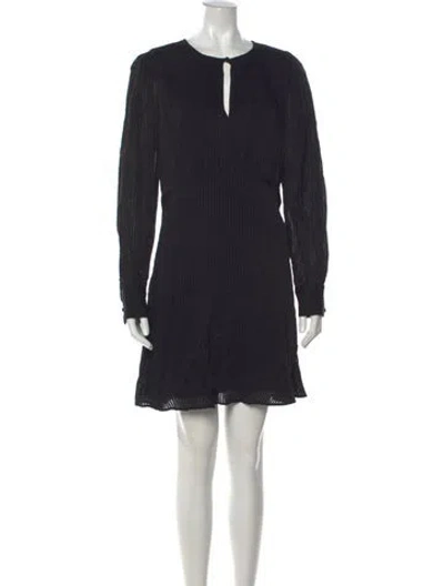 Pre-owned Kate Spade Lace Pattern Knee-length Dress In Black