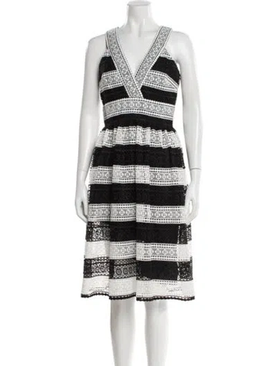 Pre-owned Kate Spade Lace Pattern Knee-length Dress In Neutral