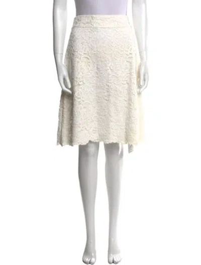 Pre-owned Kate Spade Lace Pattern Knee-length Skirt In Neutral