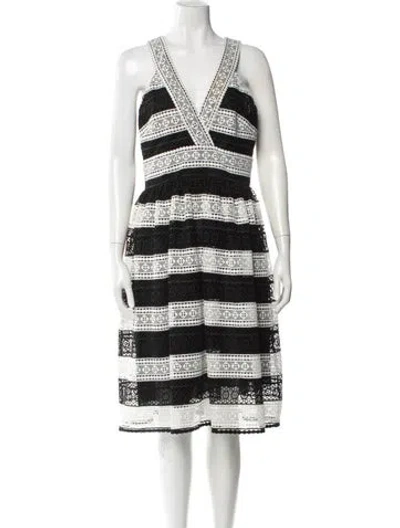 Pre-owned Kate Spade Lace Pattern Midi Length Dress In Neutral