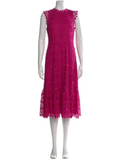 Pre-owned Kate Spade Lace Pattern Midi Length Dress In Pink
