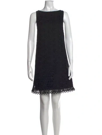 Pre-owned Kate Spade Lace Pattern Mini Dress W/ Tags In Black