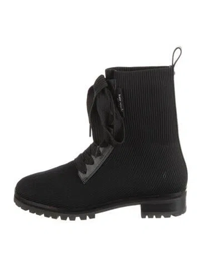 Pre-owned Kate Spade Lace-up Boots In Black