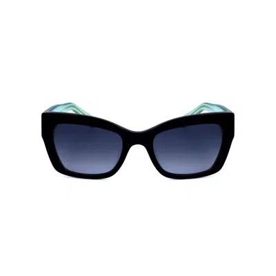 Kate Spade Ladies Black Cat Eye Sunglasses Valeria/s In Blue