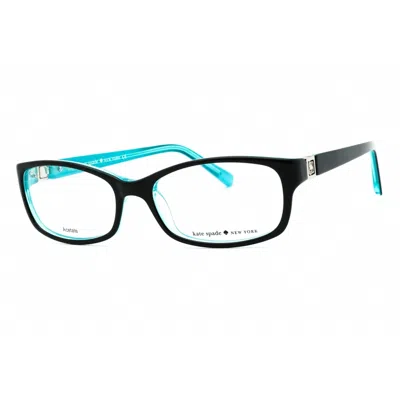 Kate Spade Ladies Black Rectangular Eyeglass Frames Regineus In Multi