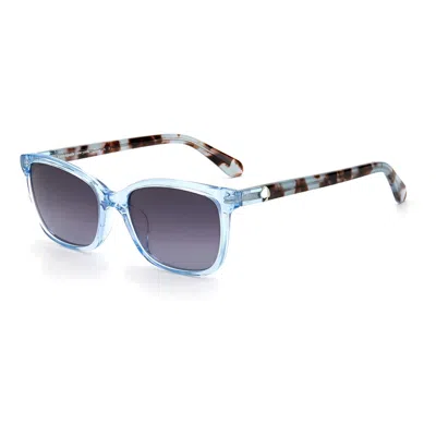 Kate Spade Ladies Blue Rectangular Sunglasses Tabithaspjpf3 In Black