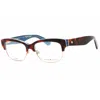 Kate Spade Ladies Brown Rectangular Eyeglass Frames Shantal In Multi