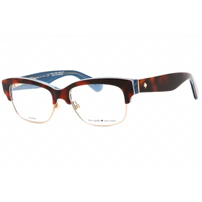 Kate Spade Ladies Brown Rectangular Eyeglass Frames Shantal In Multi