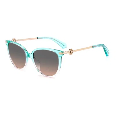 Kate Spade Ladies Green Round Sunglasses Kristinagsiwb In Blue