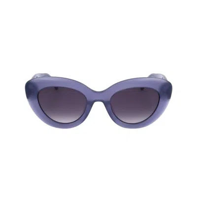 Kate Spade Ladies Purple Cat Eye Sunglasses Capri/g/s-b3v-2 In Blue