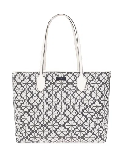 Kate Spade Large Bleecker Floral Jacquard Tote Bag In Neutrals
