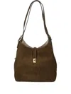 Kate Spade New York Deco Pebble Leather And Suede Shoulder Bag In Brown