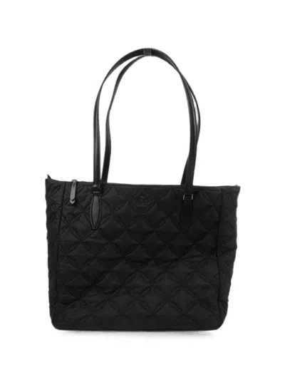 Pre-owned Kate Spade Large Jae Quilted Tote Bag In Black