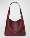 Kate Spade New York Knott Pebbled Leather Large Shoulder Bag In Cordovan
