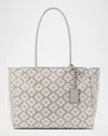 Kate Spade Large Spade Flower Jacquard Tote Bag In Grey Multi.