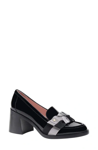 Kate Spade Leandra Block Heel Loafer In Black Multi.