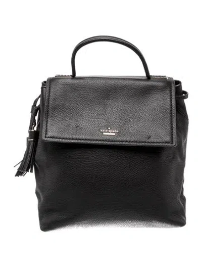 Pre-owned Kate Spade Leather Backpack In Black