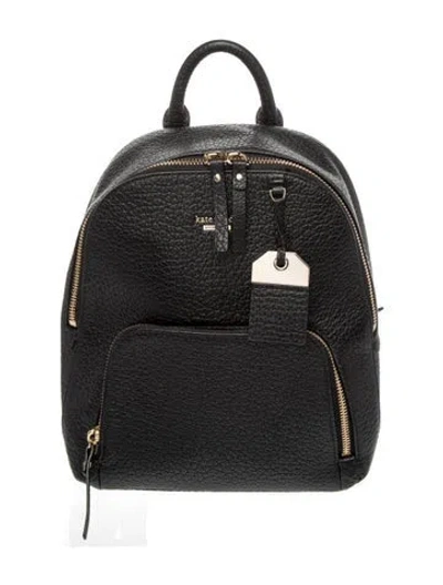 Pre-owned Kate Spade Leather Backpack In Black