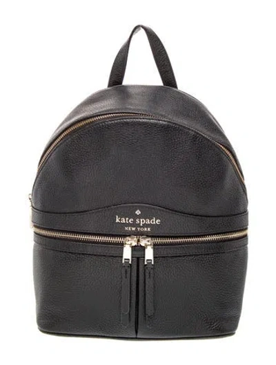 Pre-owned Kate Spade Leather Backpack In Black