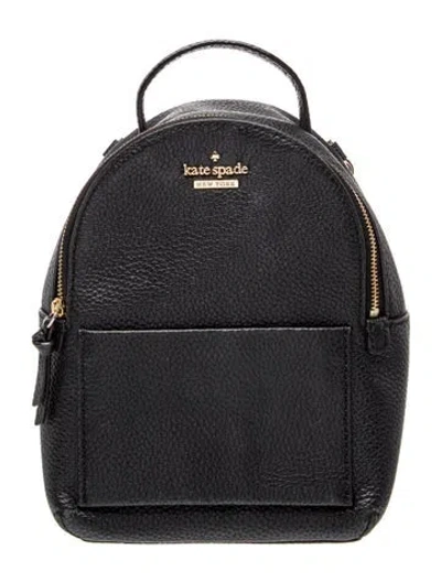 Pre-owned Kate Spade Leather Backpack In Black