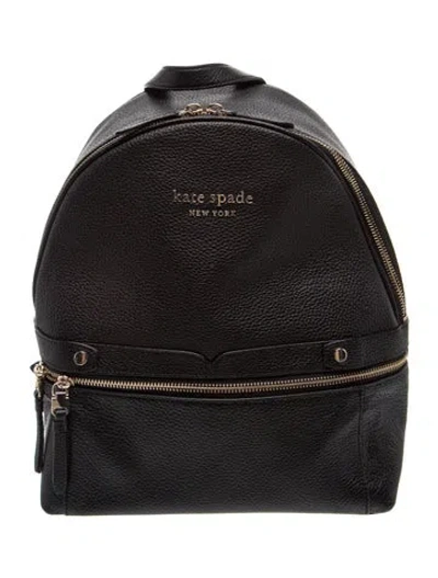 Pre-owned Kate Spade Leather Backpack In Black