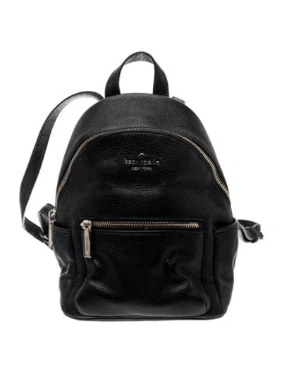 Pre-owned Kate Spade Leather Backpack In Black