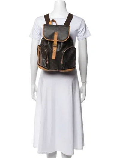 Pre-owned Kate Spade Leather Backpack In Black