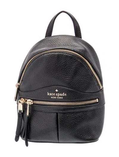 Pre-owned Kate Spade Leather Backpack In Black