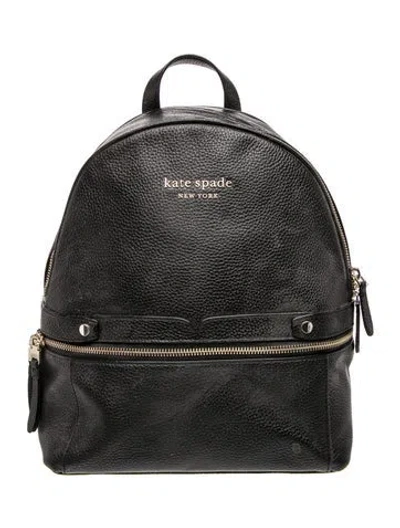 Pre-owned Kate Spade Leather Backpack In Black
