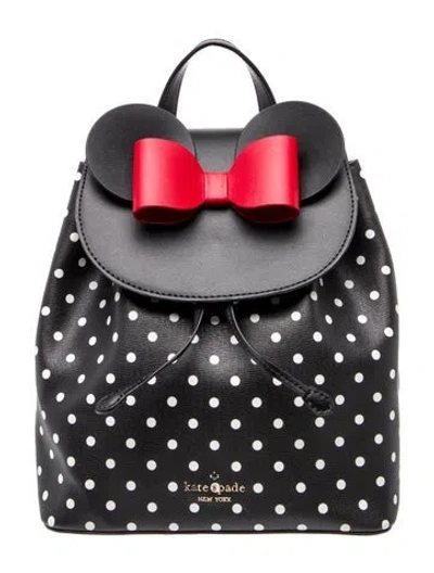 Pre-owned Kate Spade Leather Backpack In Black