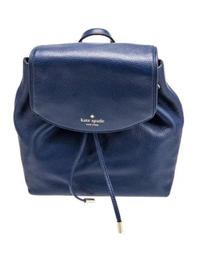 Pre-owned Kate Spade Leather Backpack In Blue