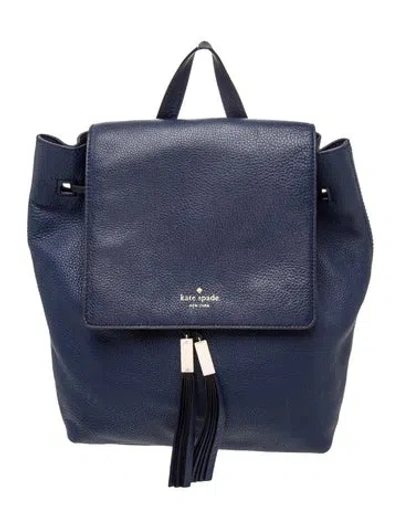 Pre-owned Kate Spade Leather Backpack In Blue
