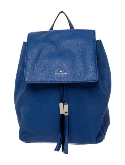 Pre-owned Kate Spade Leather Backpack In Blue