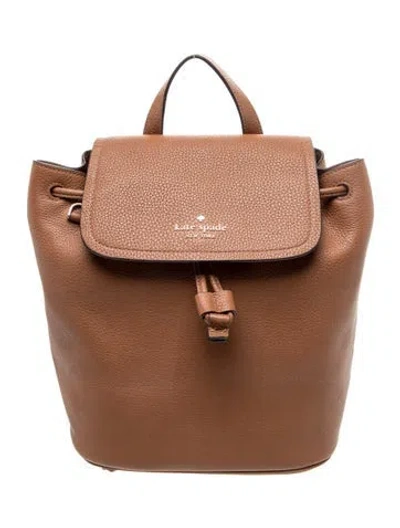 Pre-owned Kate Spade Leather Backpack In Brown
