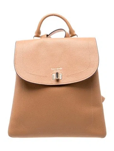 Pre-owned Kate Spade Leather Backpack In Brown