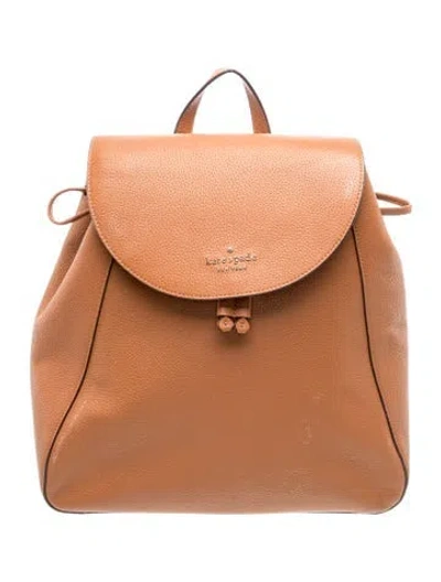 Pre-owned Kate Spade Leather Backpack In Brown
