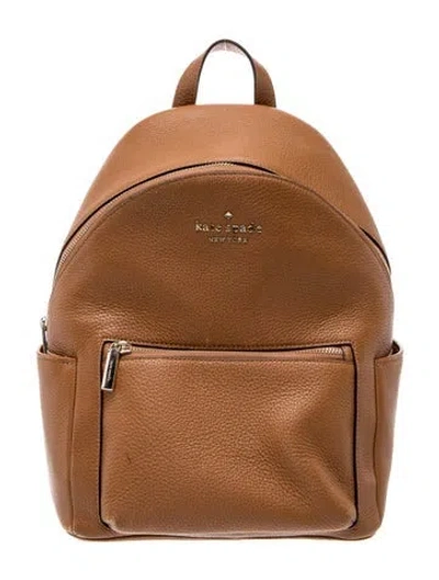 Pre-owned Kate Spade Leather Backpack In Brown