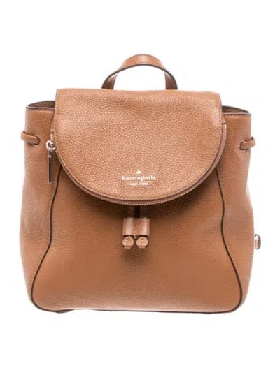 Pre-owned Kate Spade Leather Backpack In Brown