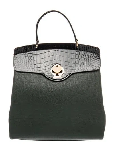 Pre-owned Kate Spade Leather Backpack In Gray