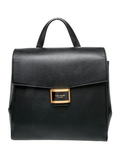 Pre-owned Kate Spade Leather Backpack In Gray