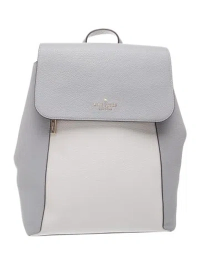 Pre-owned Kate Spade Leather Backpack In Grey