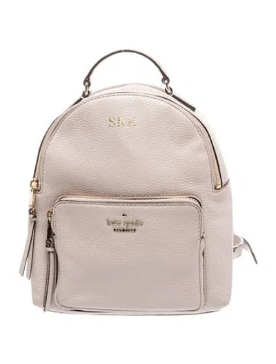 Pre-owned Kate Spade Leather Backpack In Grey