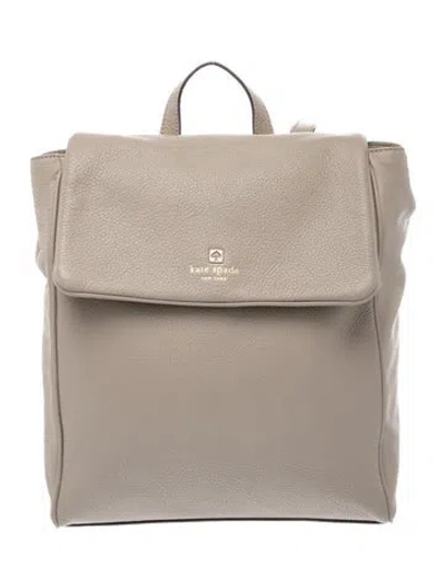 Pre-owned Kate Spade Leather Backpack In Neutral