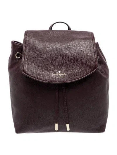 Pre-owned Kate Spade Leather Backpack In Purple