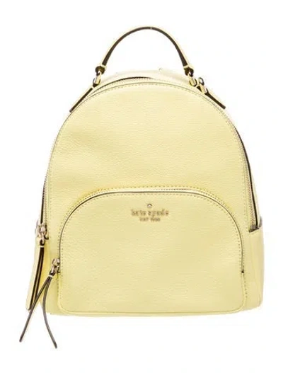 Pre-owned Kate Spade Leather Backpack In Yellow