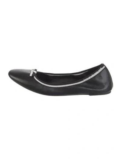 Pre-owned Kate Spade Leather Ballet Flats In Black