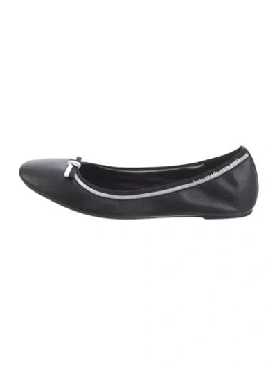 Pre-owned Kate Spade Leather Ballet Flats In Black