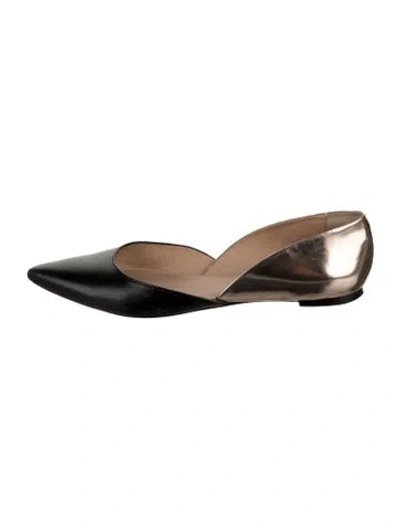 Pre-owned Kate Spade Leather Ballet Flats In Black