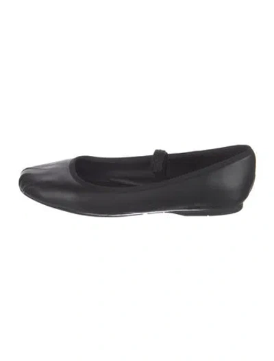 Pre-owned Kate Spade Leather Ballet Flats In Black