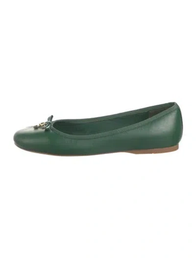 Pre-owned Kate Spade Leather Ballet Flats In Green